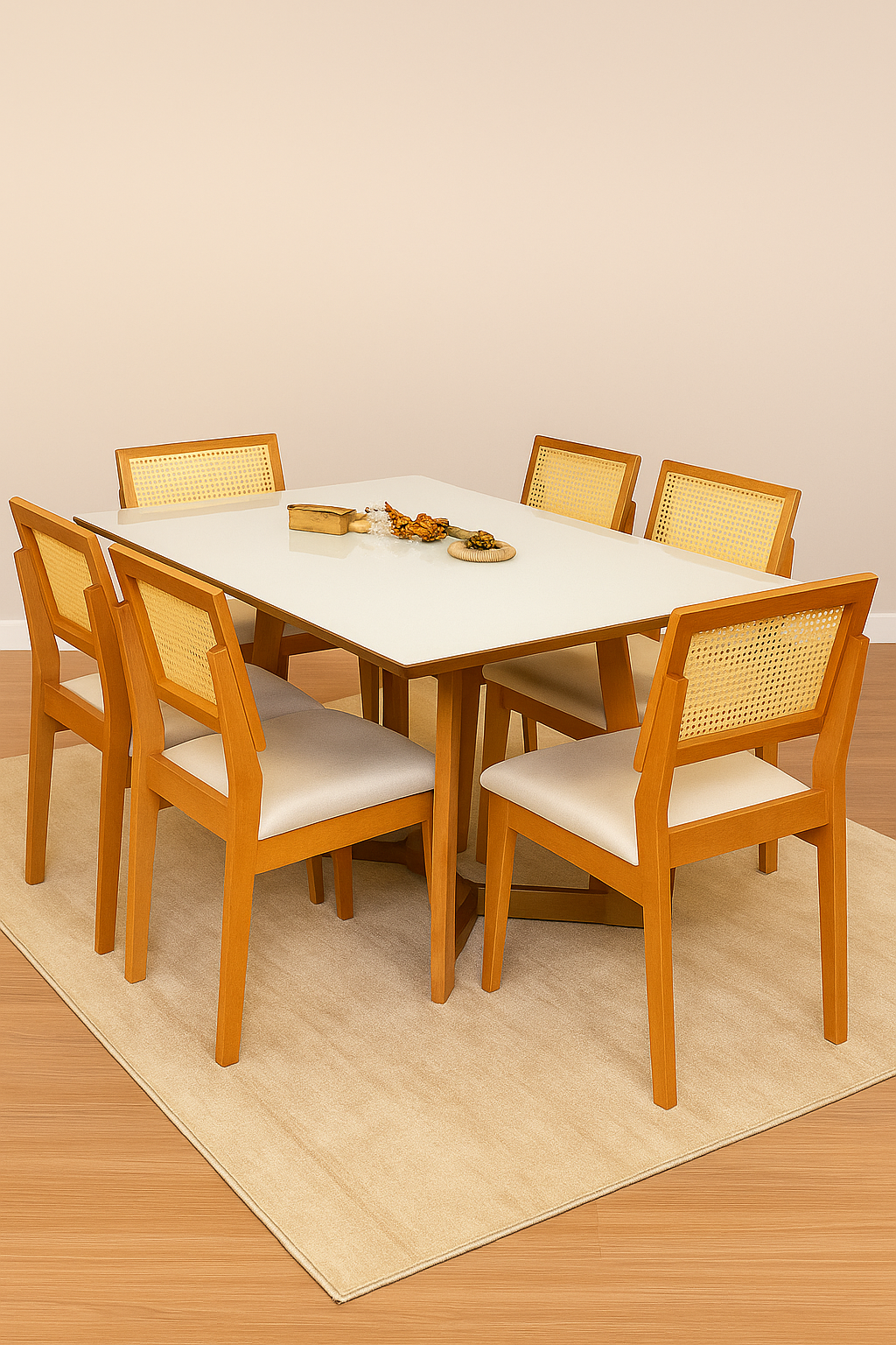 Conjunto de Jantar Contemporâneo em Tons Neutros