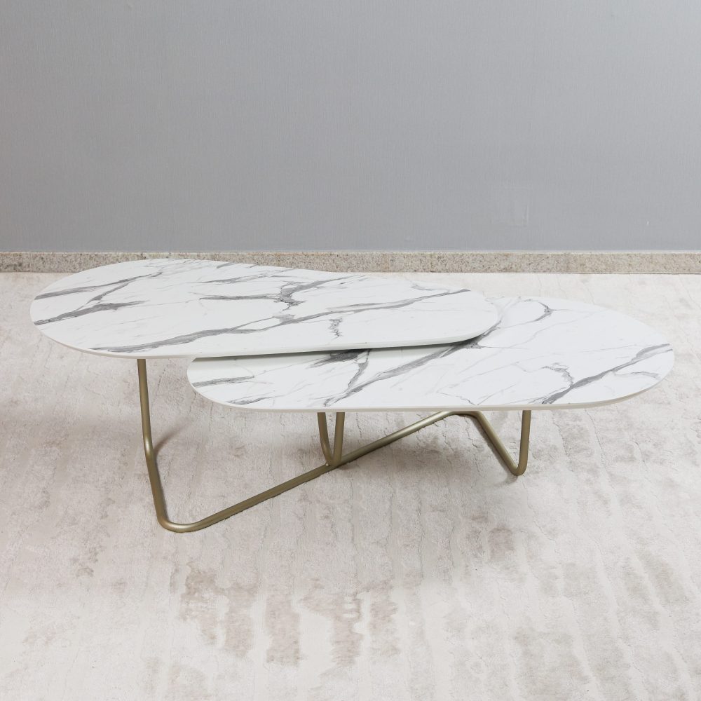 MESA DE CENTRO SINTONIA FOLHA CARRARA