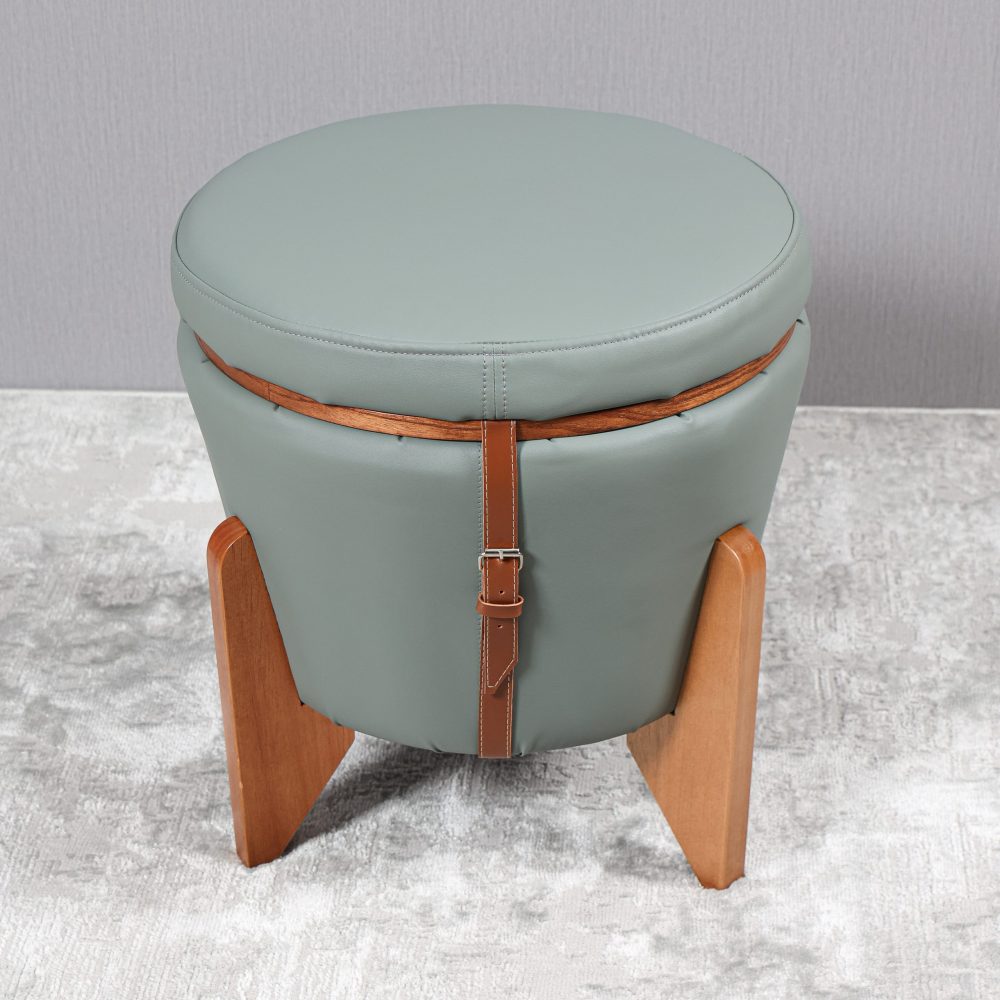 PUFF POP COURO MARROM TEC 09