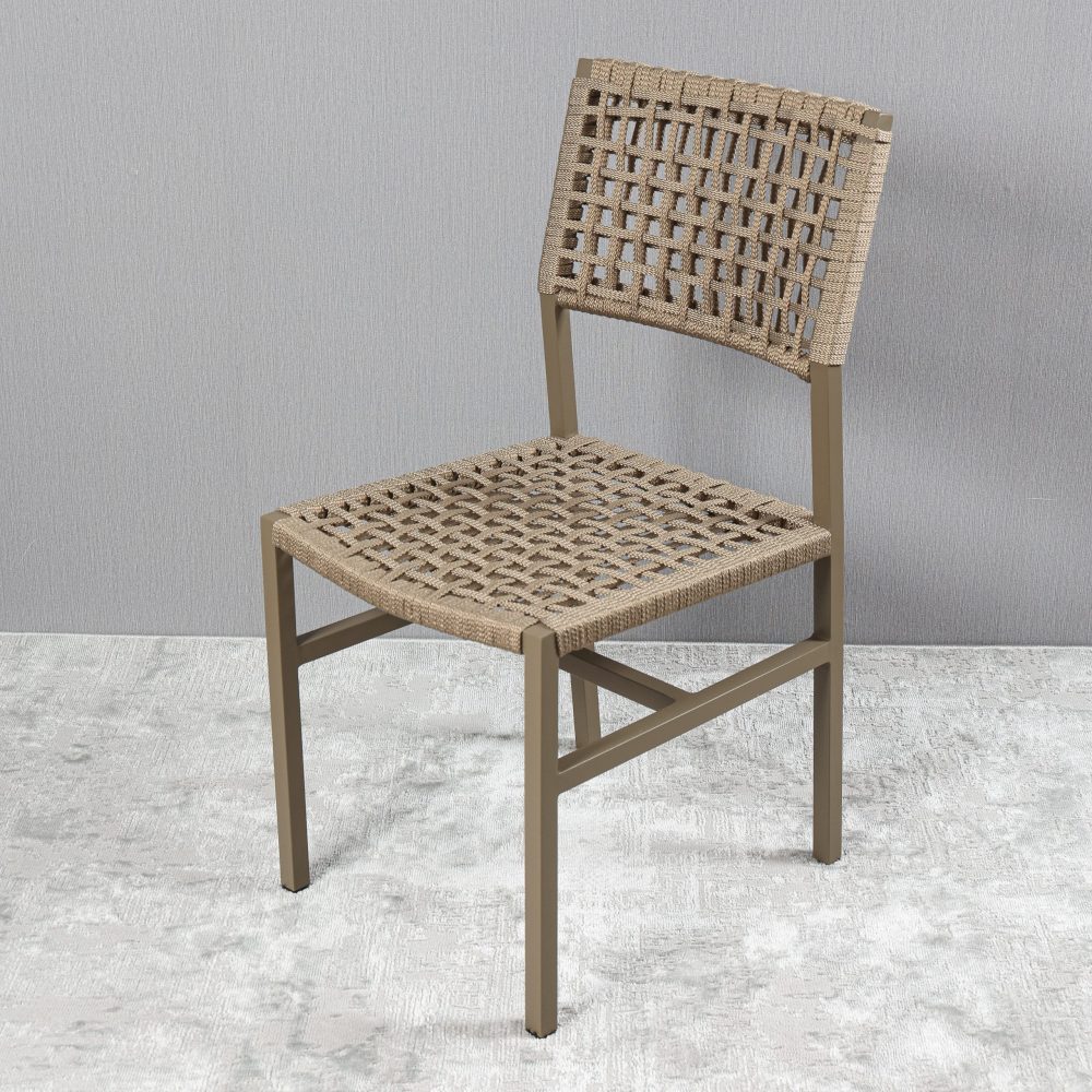 CADEIRA ZURIQUE ALUMINIO BEGE