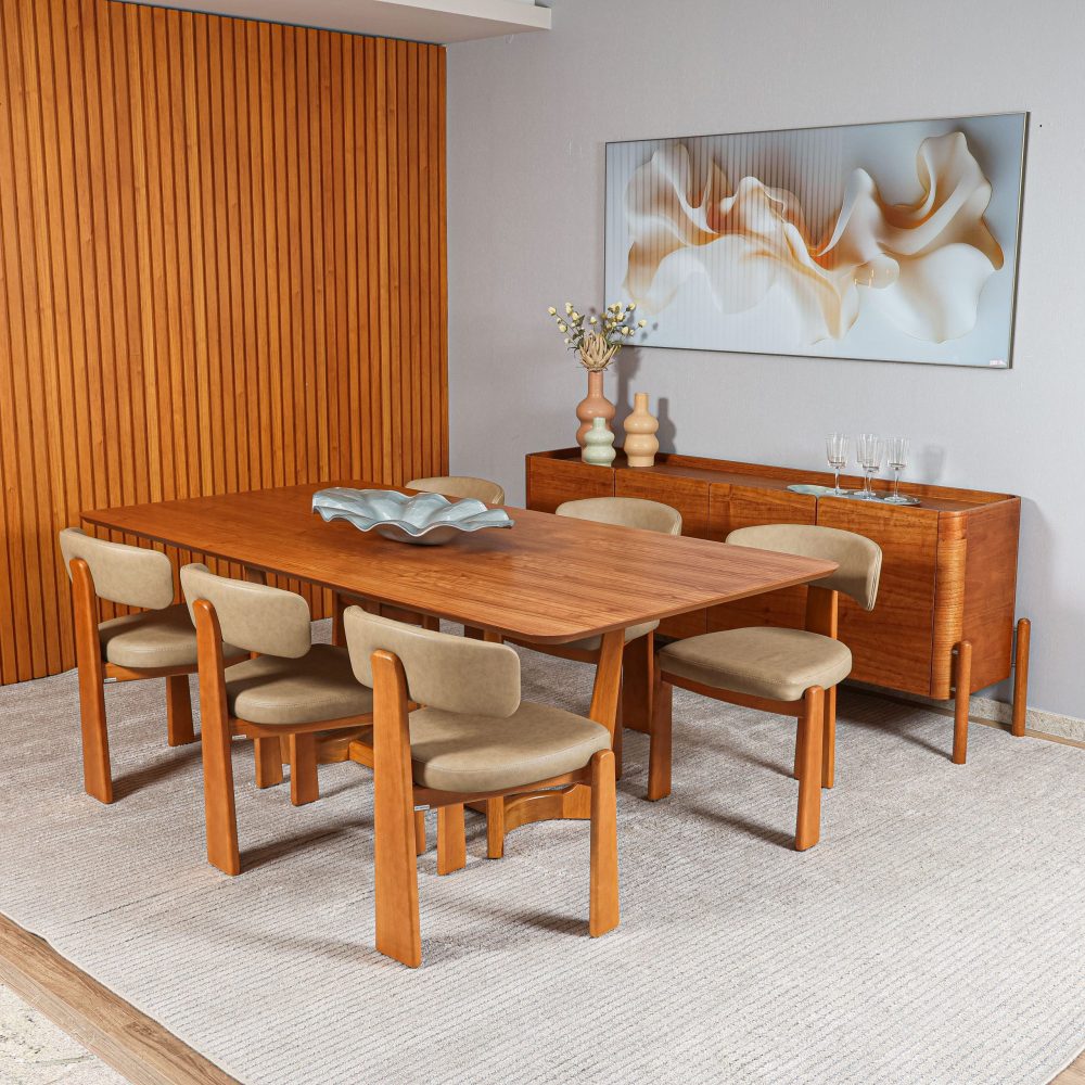 MESA HORIZONTE 2,20 X 1,10 COM 6 CADEIRAS MAGGI