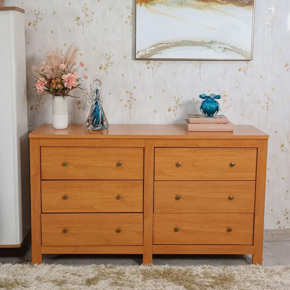Cômoda Maggiore Com 6 Gavetas Amêndoa